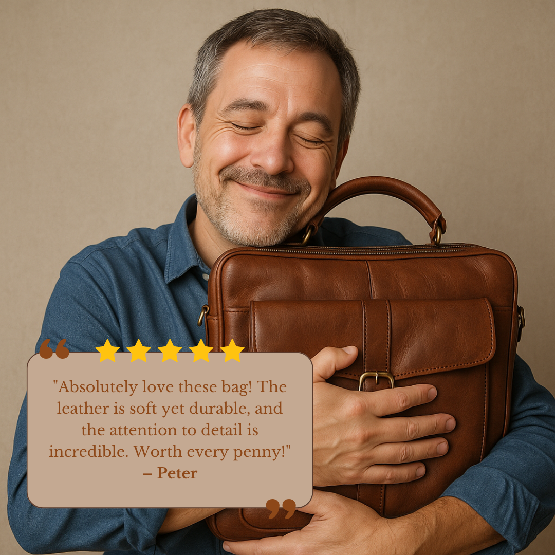 Nathan - Sac en cuir slim avec design de poche à rabat