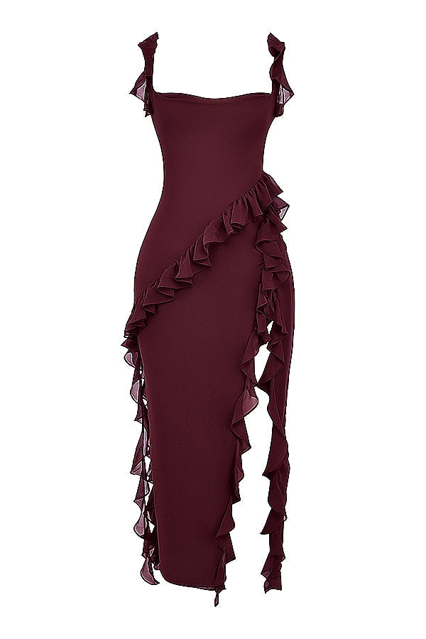 Dalia | Robe longue avec volants