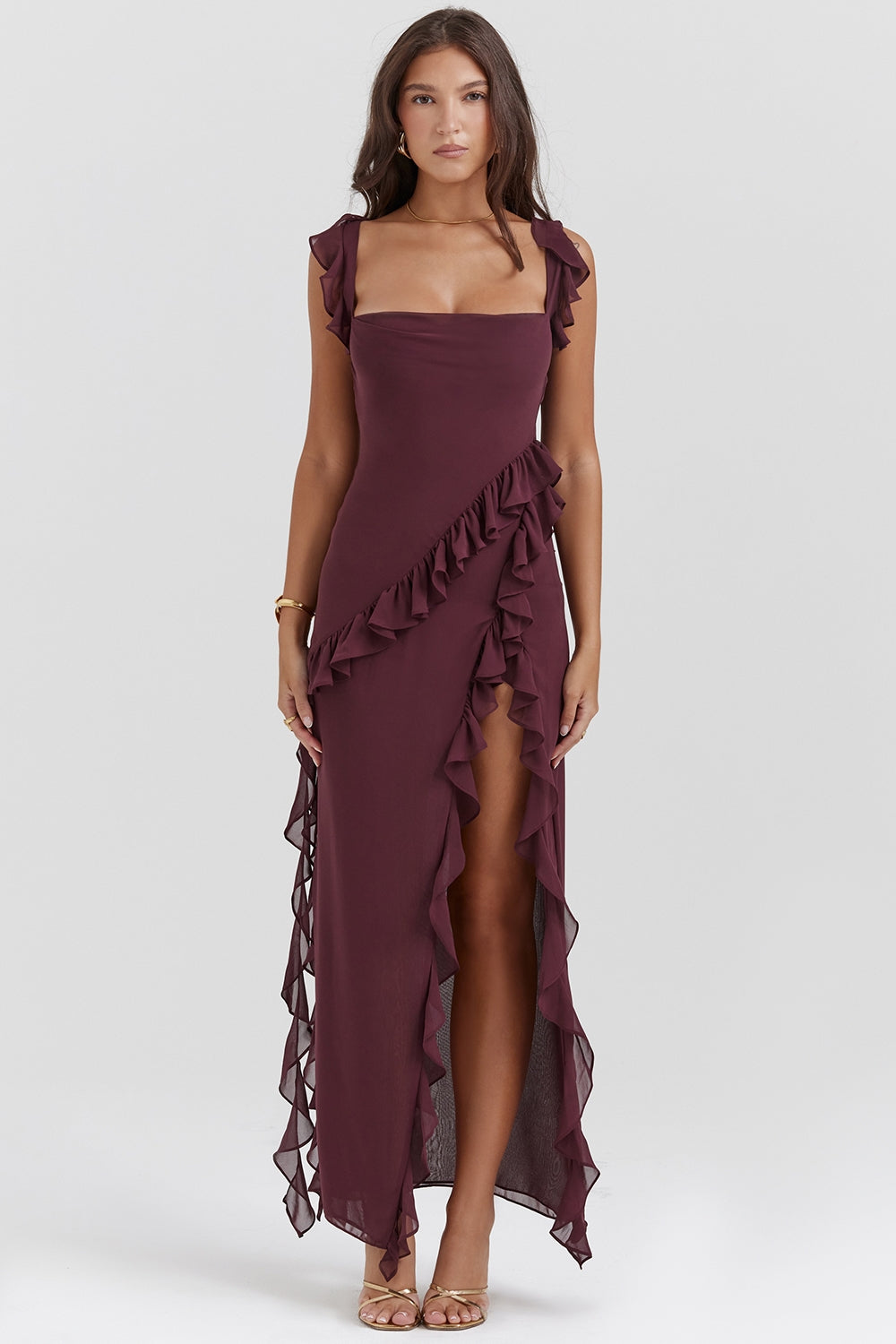Dalia | Robe longue avec volants