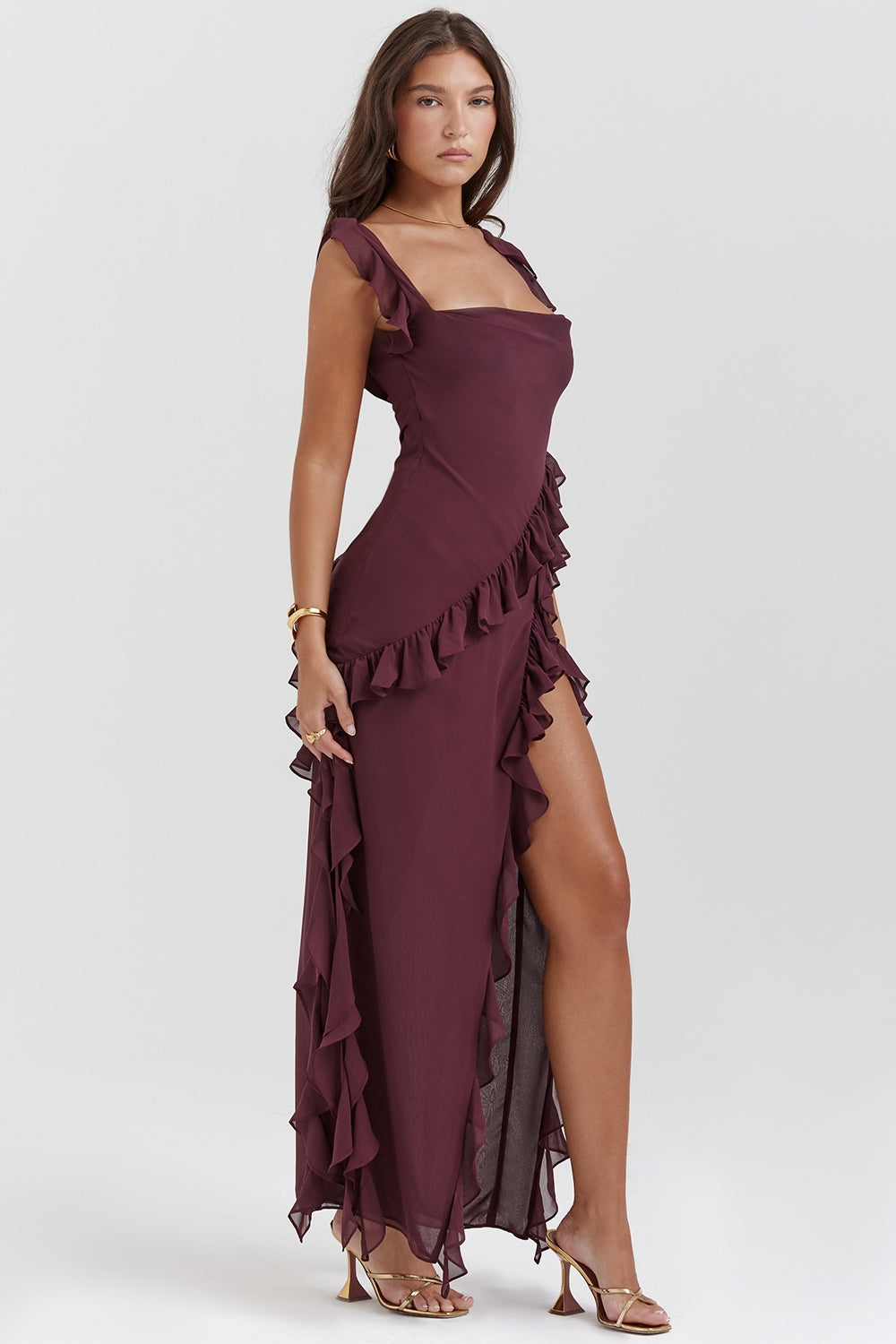 Dalia | Robe longue avec volants