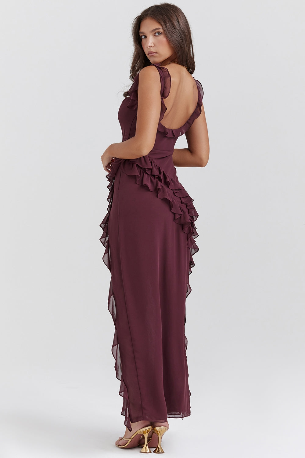 Dalia | Robe longue avec volants