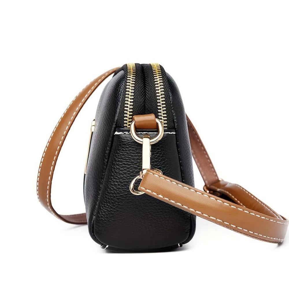 Sac à bandoulière Mila en cuir gaufré Litchi (ACHETEZ 1, OBTENEZ 1 GRATUIT)