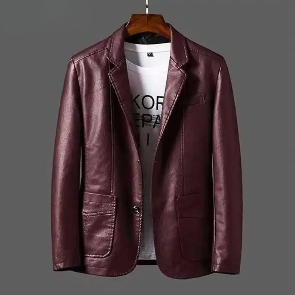 Julien | Blazer Moderne en Similicuir pour Homme