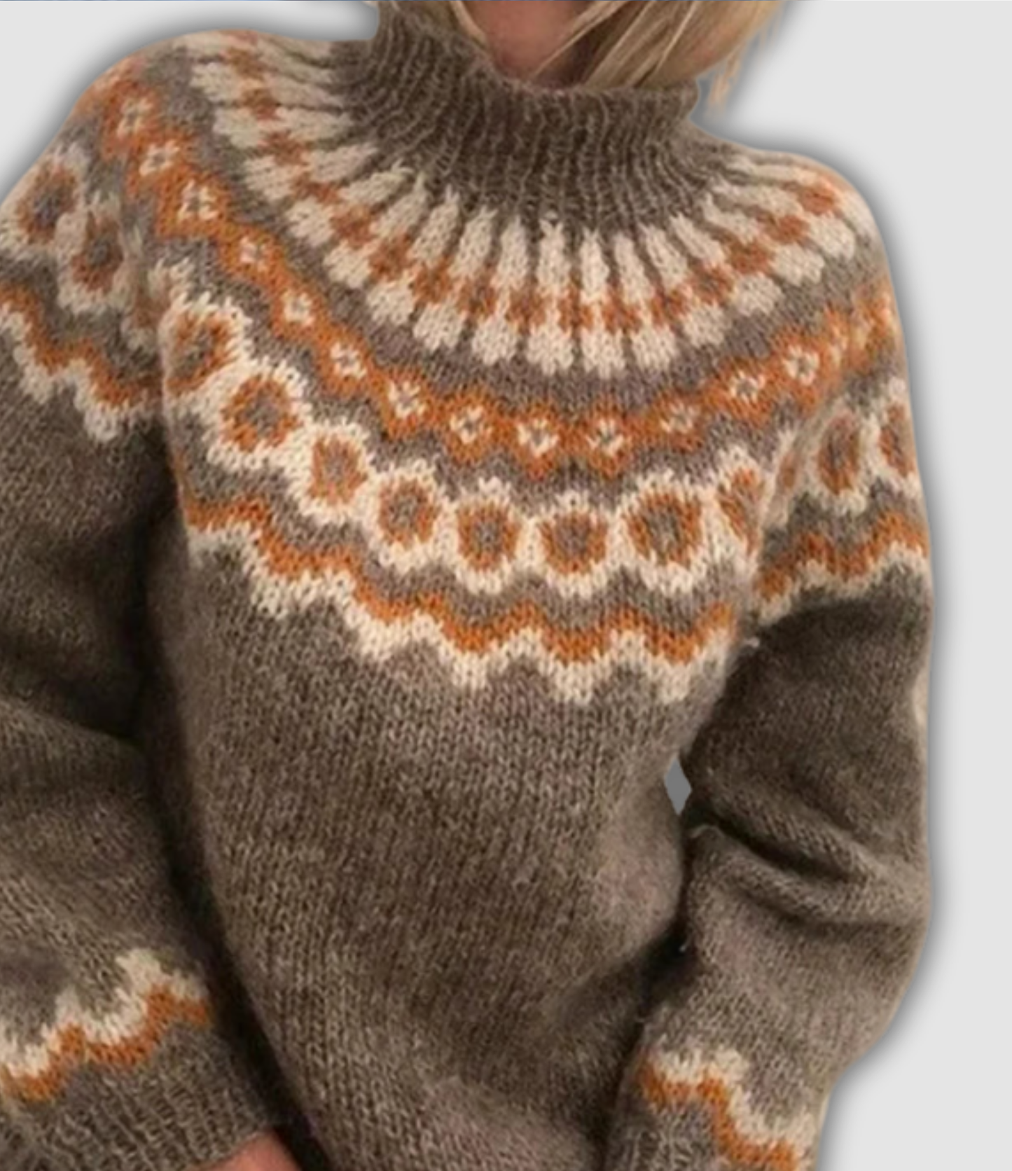 Violette | Pull élégant col roulé