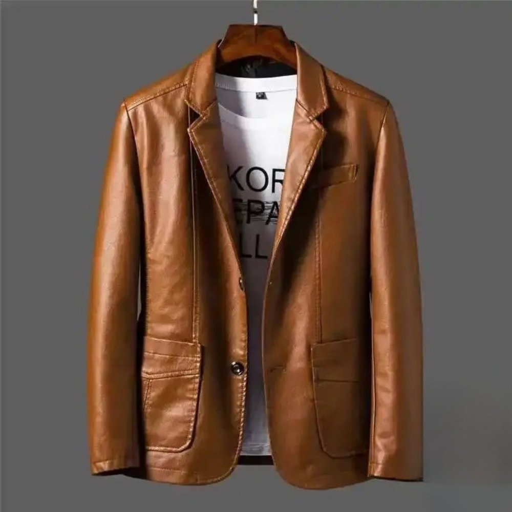 Julien | Blazer Moderne en Similicuir pour Homme