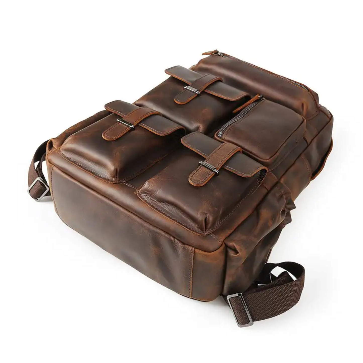 Kevin - Sac à dos pour ordinateur portable en cuir de cheval