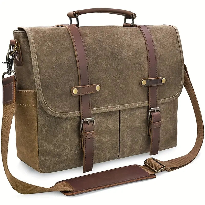 Brett - Sac à bandoulière en toile imperméable grande capacité pour hommes