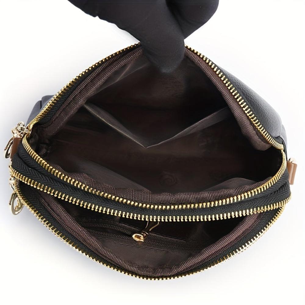 Sac à bandoulière Mila en cuir gaufré Litchi (ACHETEZ 1, OBTENEZ 1 GRATUIT)