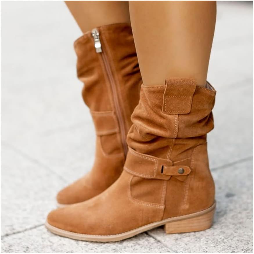 La Maison Élise® | Élégantes Bottes en Suède Longues jusqu'aux Genoux