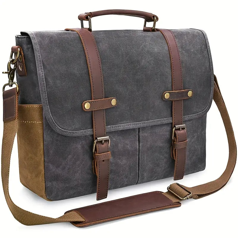 Brett - Sac à bandoulière en toile imperméable grande capacité pour hommes