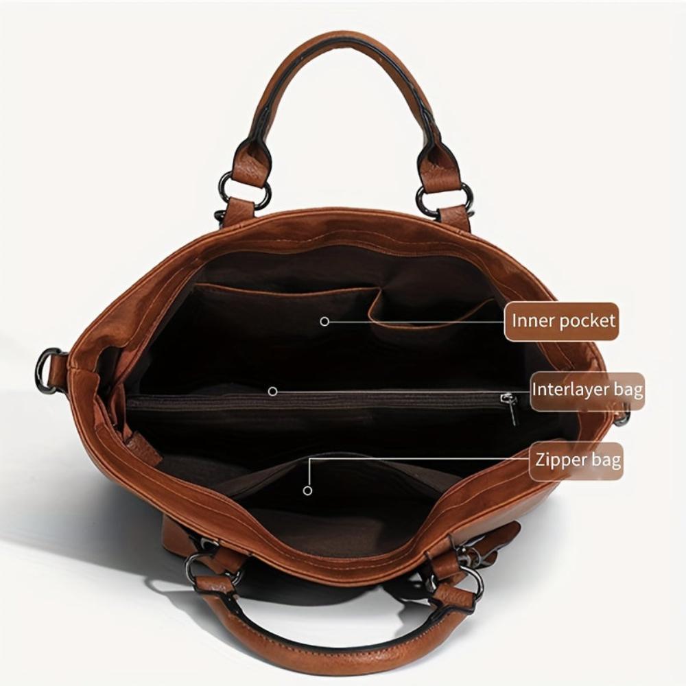 Élégance Classique de Charlotte | Sac Cabas Vintage (ACHETEZ 1 OBTENEZ 1 GRATUIT)