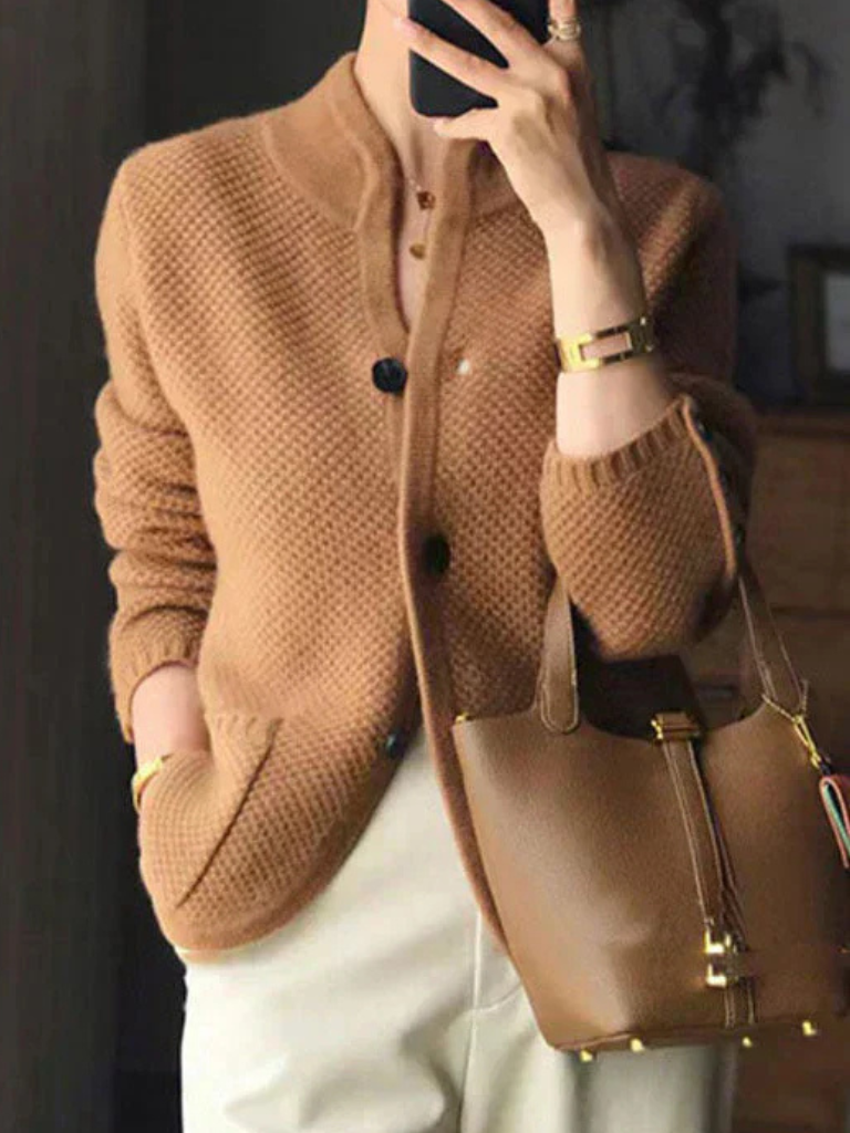 Cardigan en Cachemire Mélangé Clair