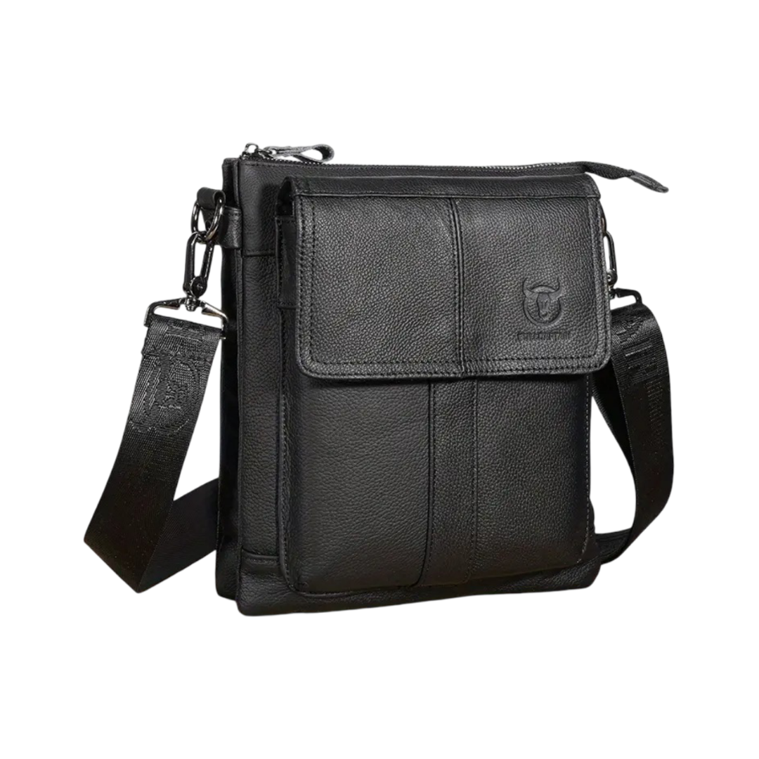 Nathan - Sac en cuir slim avec design de poche à rabat