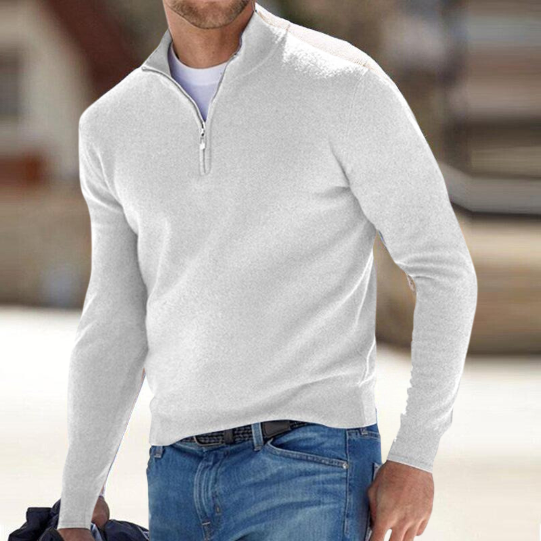 William | Pull à col zippé premium