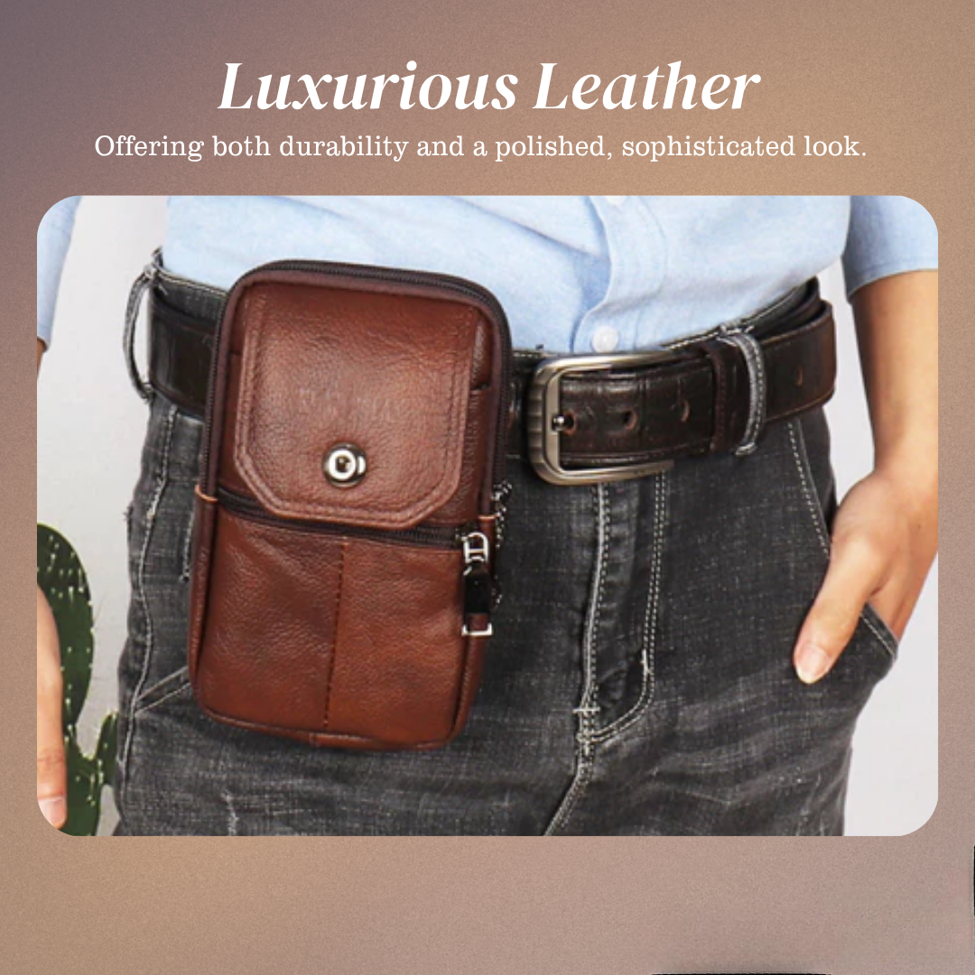 Robert - Sac en Cuir Compact à Bandoulière pour Voyage et Usage Quotidien