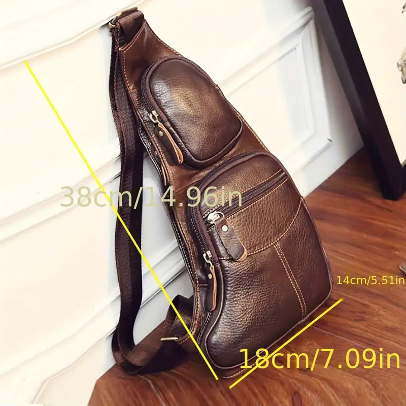 Zachary - Sac bandoulière en cuir vintage pour hommes
