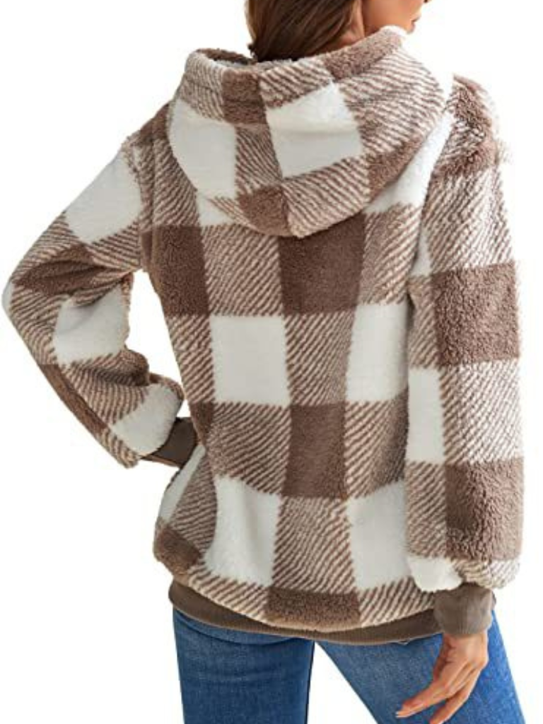 Veste Polaire à Motif Carreaux Nicole
