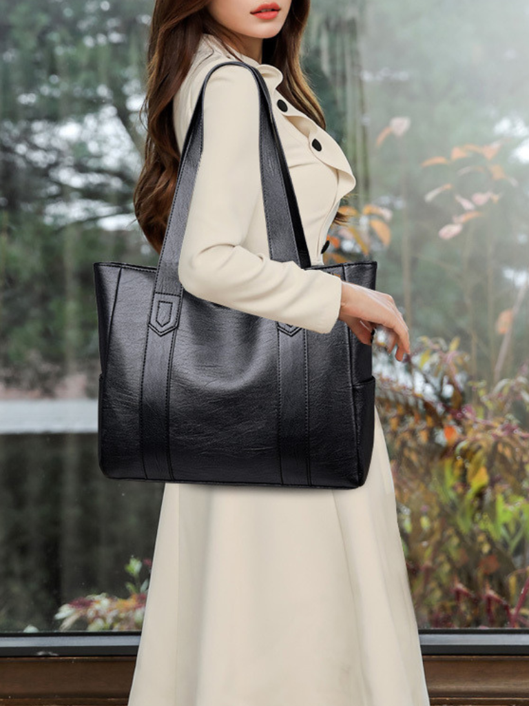PEggy Structured PU Tote Bag