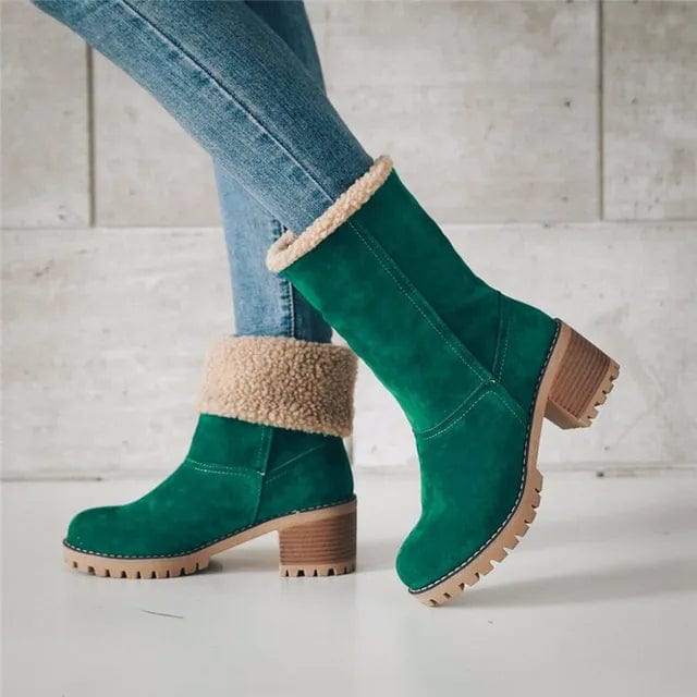 La Maison Élise® | Mi-Mollet en Laine Bottes