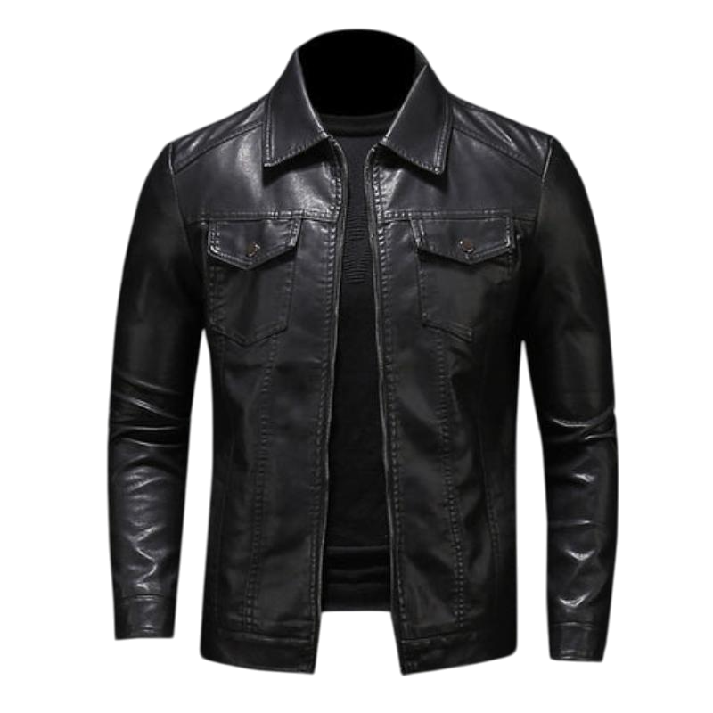 Colt™ | Blouson en cuir au style motard raffiné pour hommes