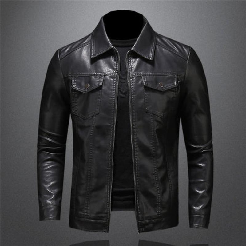 Colt™ | Blouson en cuir au style motard raffiné pour hommes