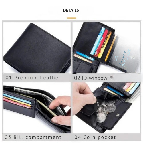 Samuel - Portefeuille en Cuir RFID Élégant