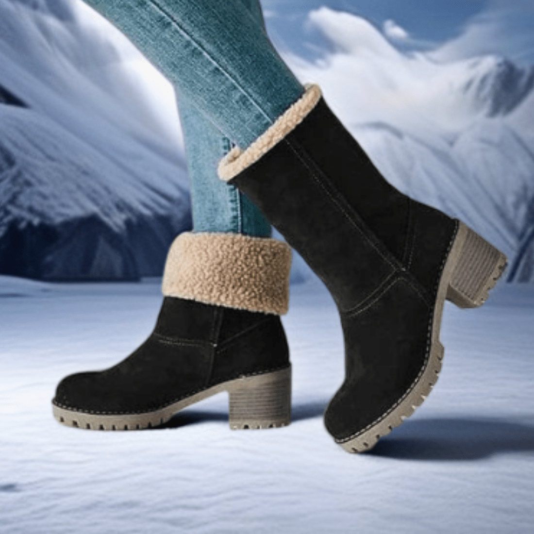 La Maison Élise® | Mi-Mollet en Laine Bottes