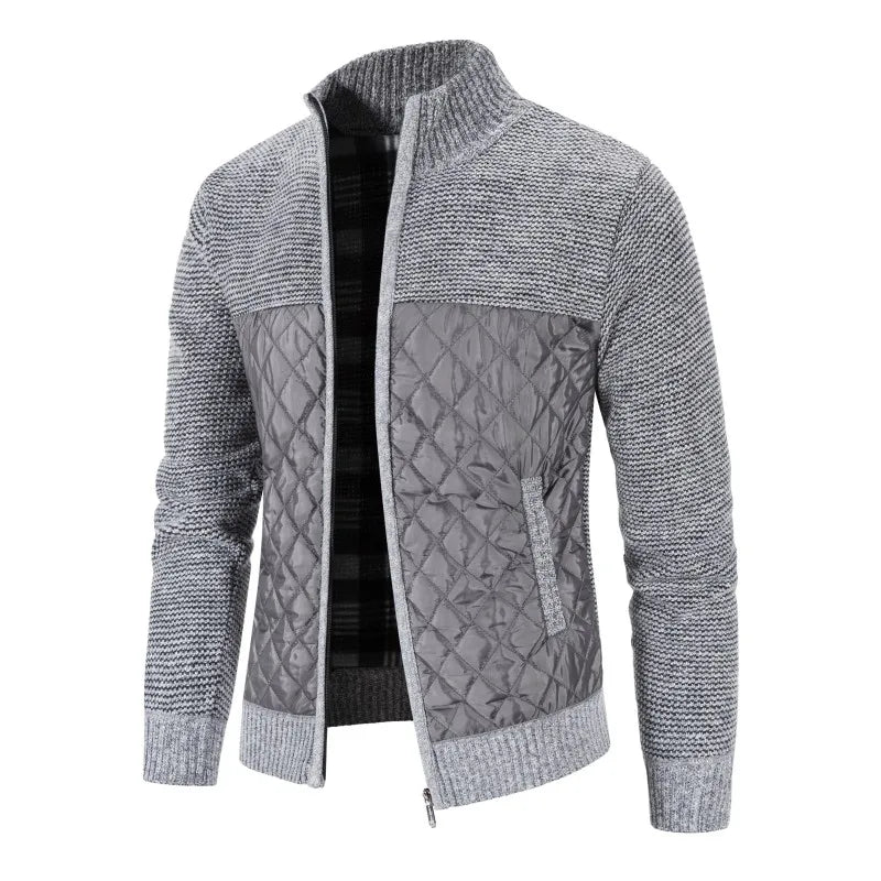 Luc – Tricot Zippé Doublé Polaire, Coupe Cintrée pour l’Automne-Hiver