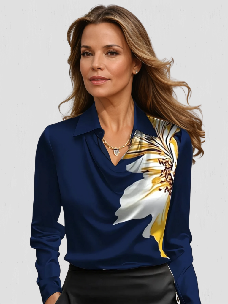 Blouse en satin drapé - Melody
