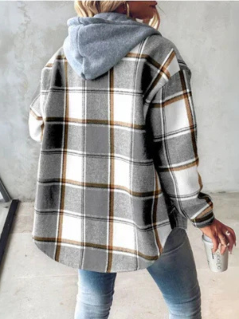 Veste à capuche à carreaux Camden