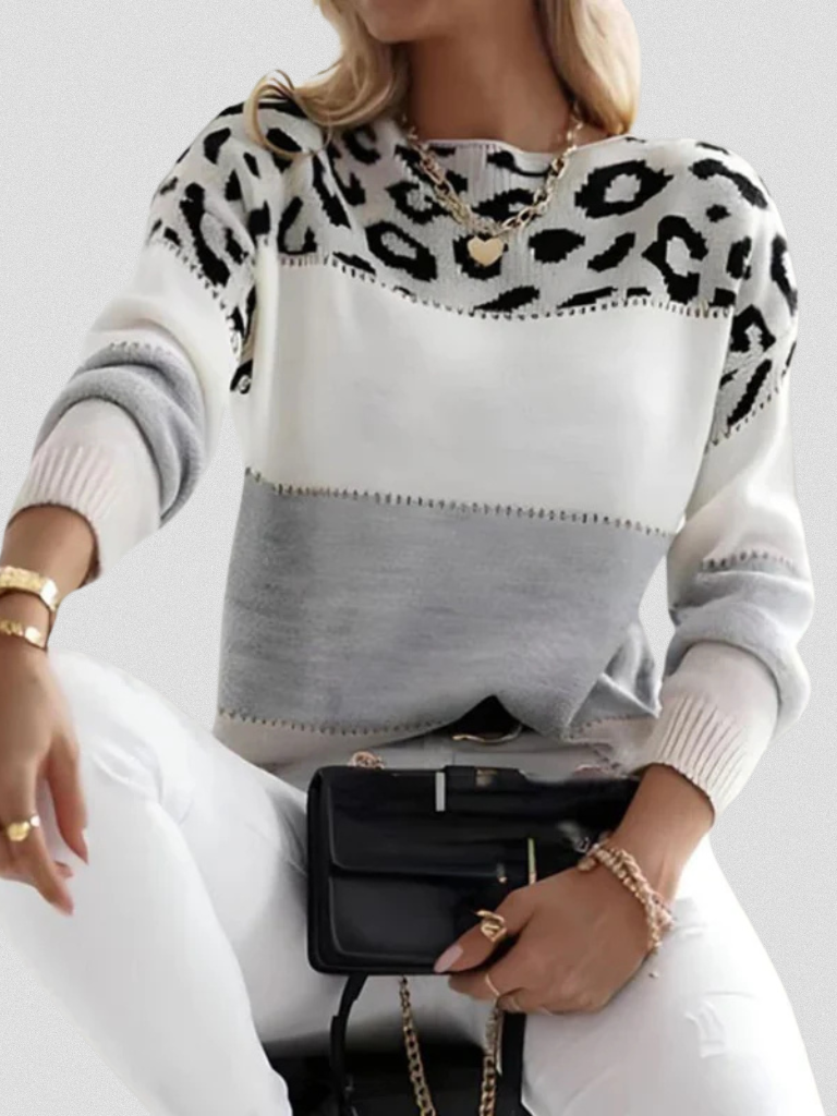 Pull à motif léopard Emma