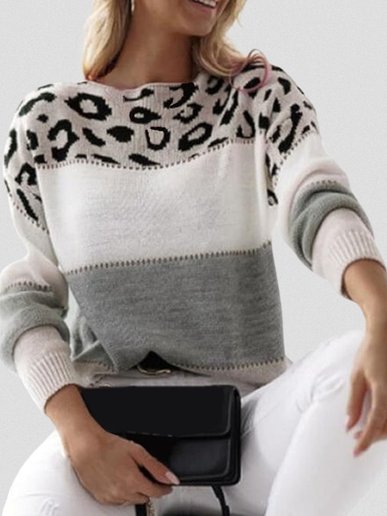 Pull à motif léopard Emma