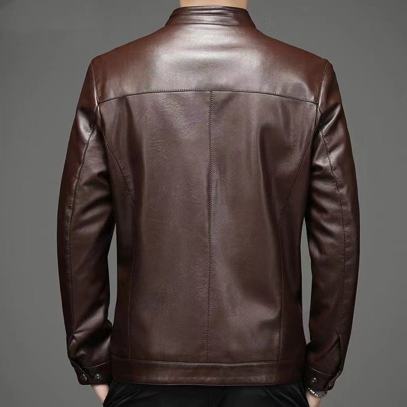 Noé | Veste en Similicuir Noir Classique pour Homme