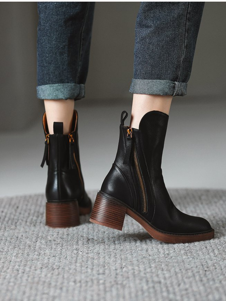 Bottines à talons blocs Barbara