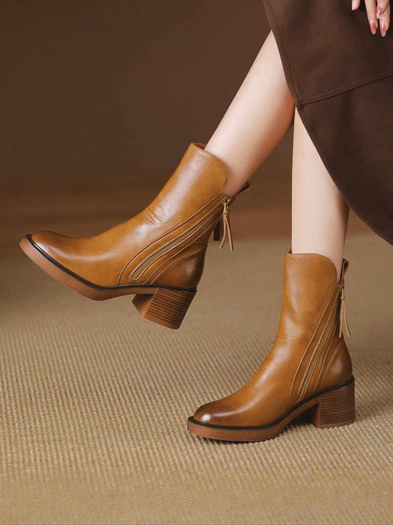 Bottines à talons blocs Barbara
