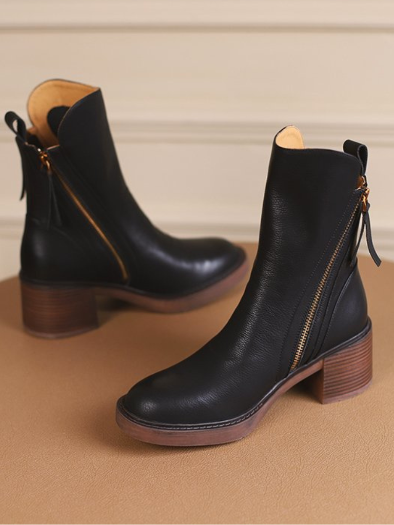 Bottines à talons blocs Barbara