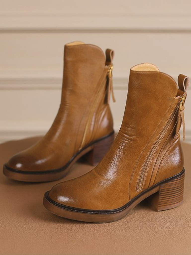 Bottines à talons blocs Barbara