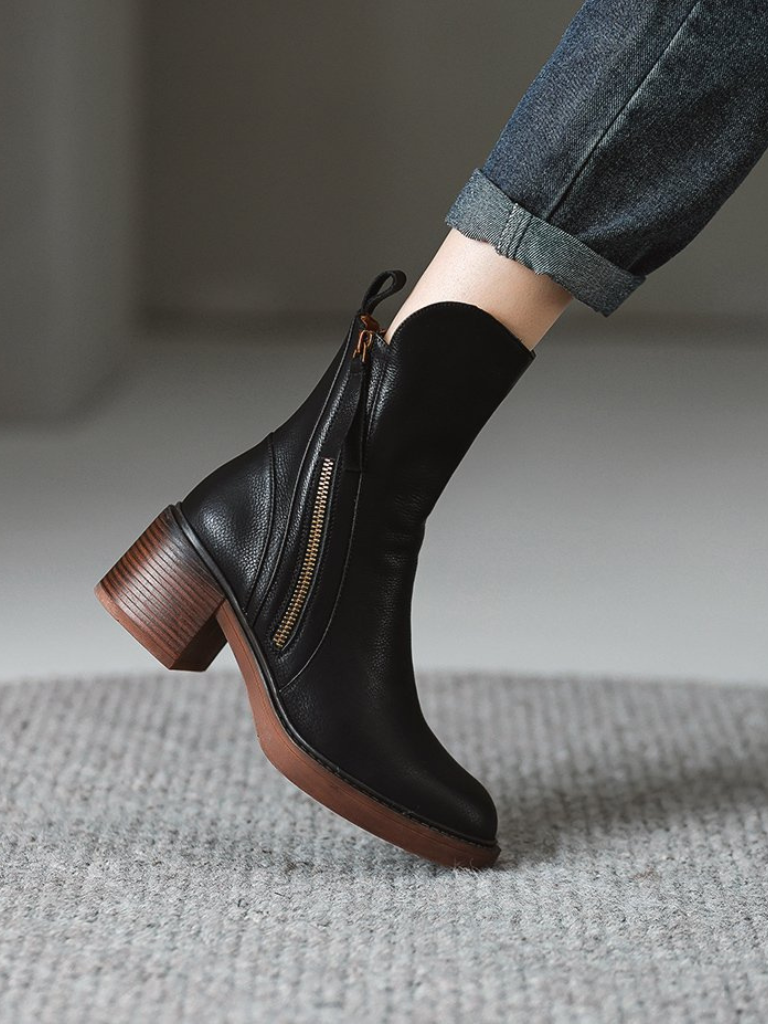 Bottines à talons blocs Barbara