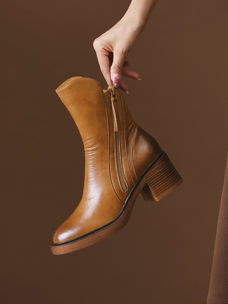 Bottines à talons blocs Barbara