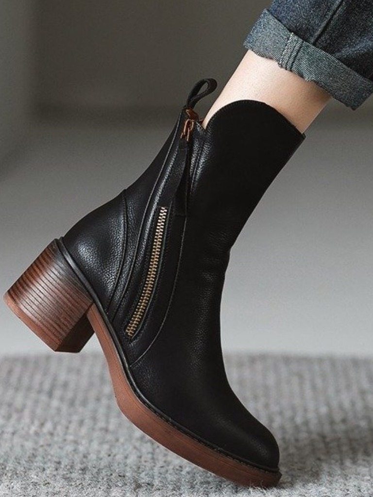 Bottines à talons blocs Barbara
