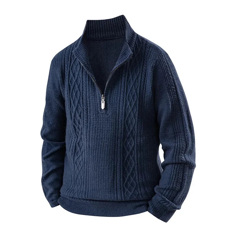 Jean-Pierre - Pull en polaire épaisse, confort optimal pour l'automne et l'hiver.