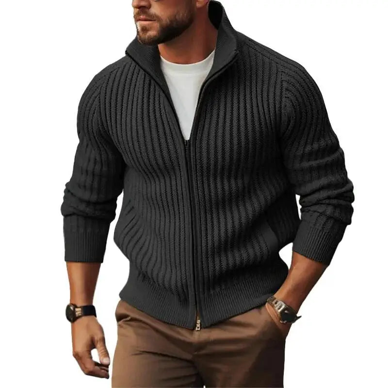 Jean: Veste Zippée Épaissie pour Hommes - Confort et Style pour le Printemps et l'Automne
