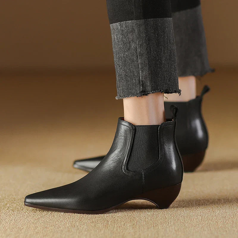Bottes en cuir véritable Laira