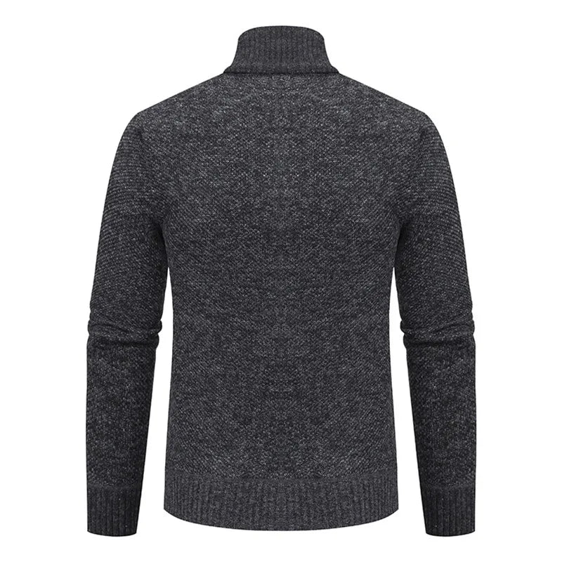 Julien: Manteau en tricot élégant pour hommes, style slim et confort optimal.