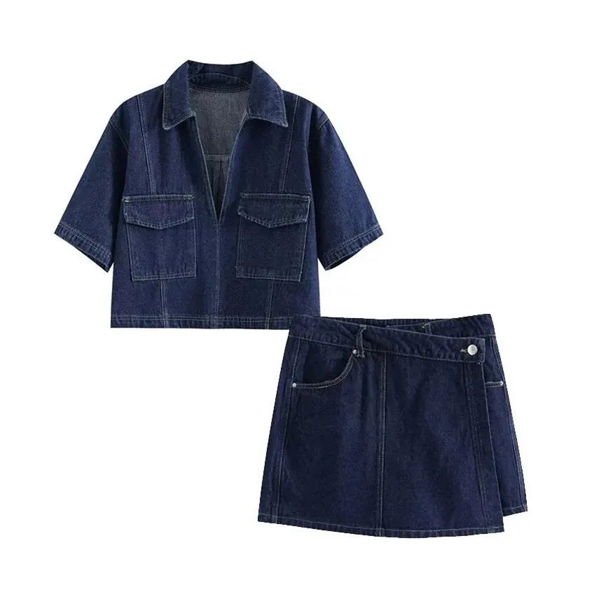 Hellen® | Ensemble en Denim à Col V