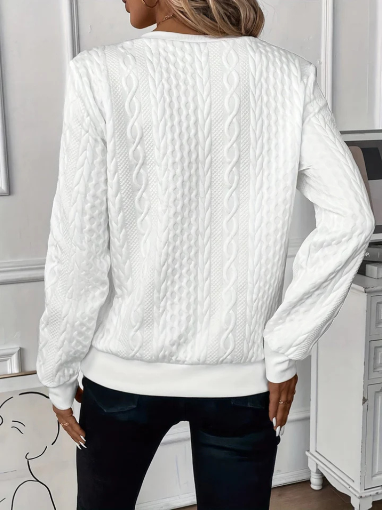 Pull Court en Maille Cablée avec Zip