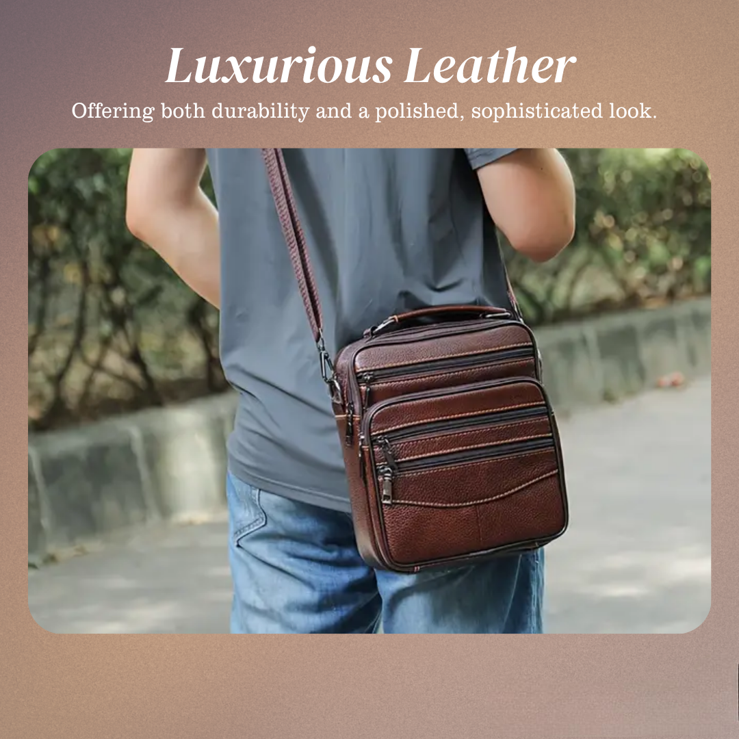 Jacob - Sac bandoulière rétro en cuir pour hommes