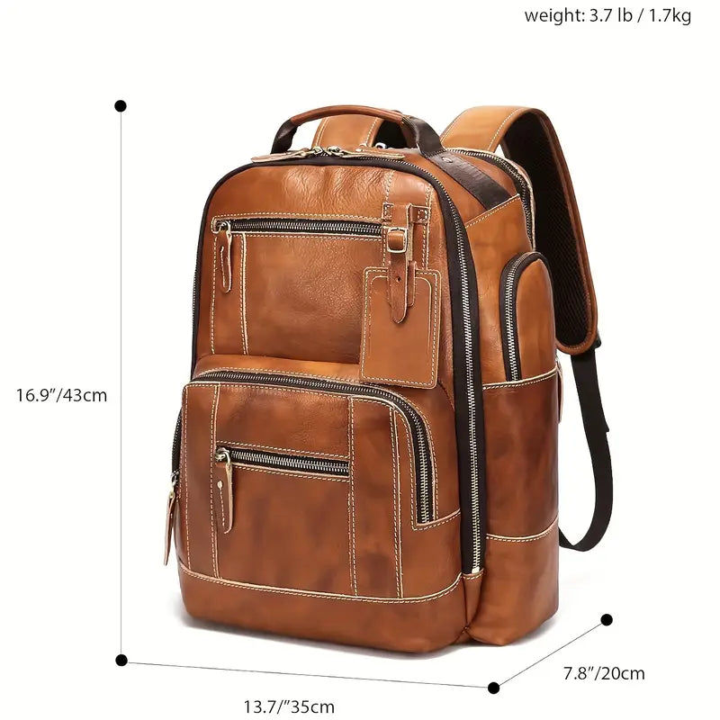 George - Sac à dos en cuir classique pour hommes