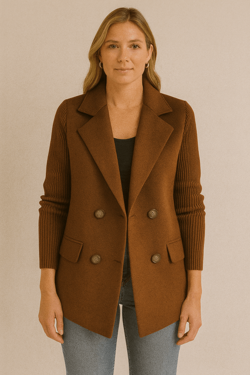 AMA - Tricot Blazer à Manches