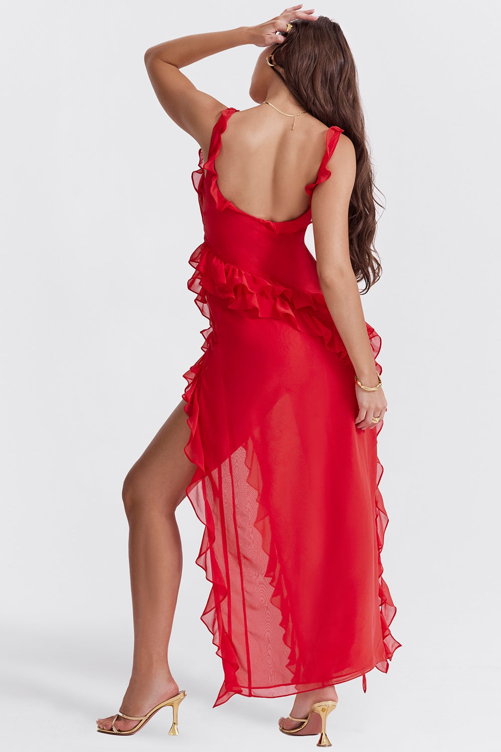 Dalia | Robe longue avec volants